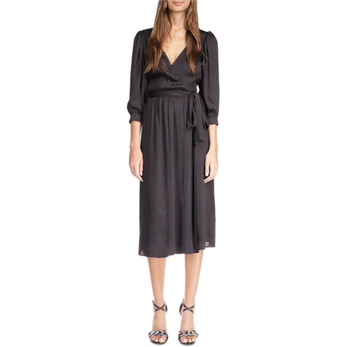 Michael Michael Kors womens wedding guest midi wrap dress