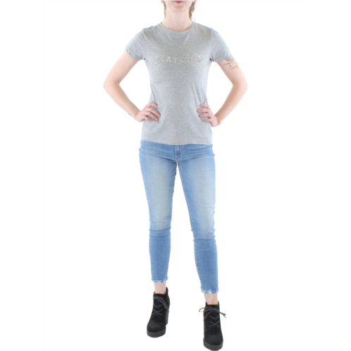 DKNY Jeans womens logo embellished t-shirt