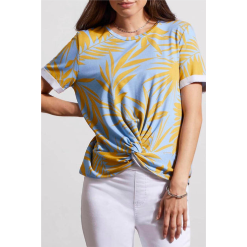 TRIBAL front knot tee in tide blue