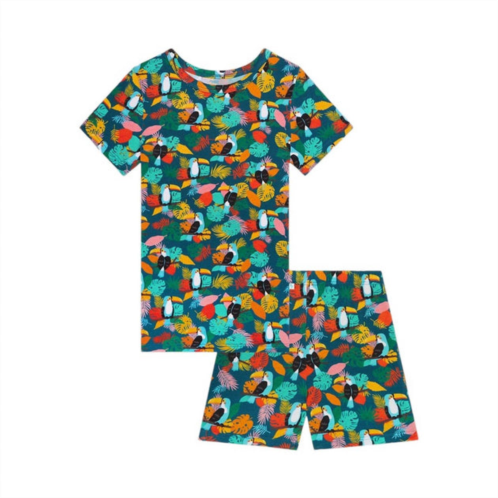 POSH PEANUT boys short sleeve short length pajama set in rio