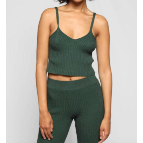 THE RANGE blended knit corset tank in emerald