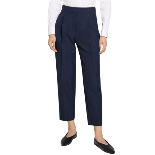Theory pleated taper wool-blend pant
