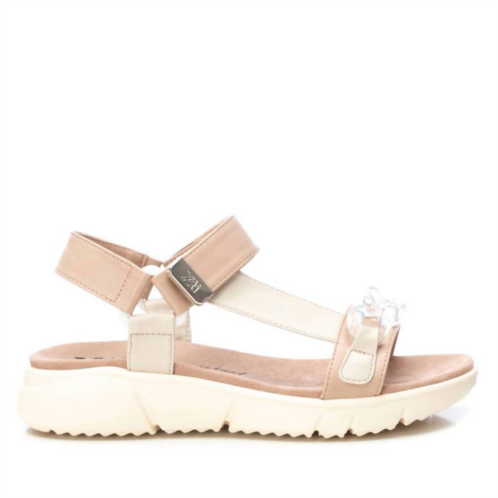 Xti womens flat sandals in beige