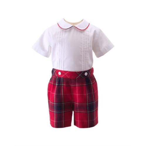 Rachel Riley tartan shirt & short set