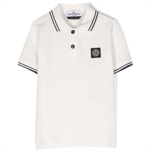 Stone Island ivory logo shirt