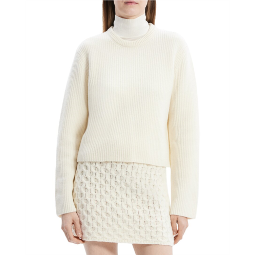 Theory boxy wool & cashmere-blend sweater