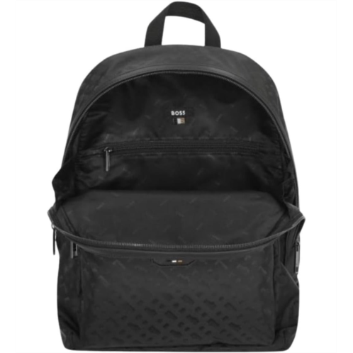 Hugo Boss mens trystan all over print backpack black
