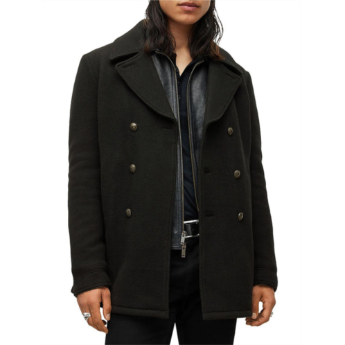 John Varvatos carlos mens quilted heavy pea coat