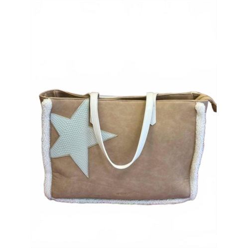 Vintage Havana katie beige fur bag in brown
