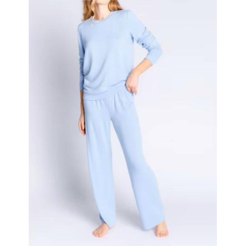 PJ Salvage reloved lounge top and pants in ice blue