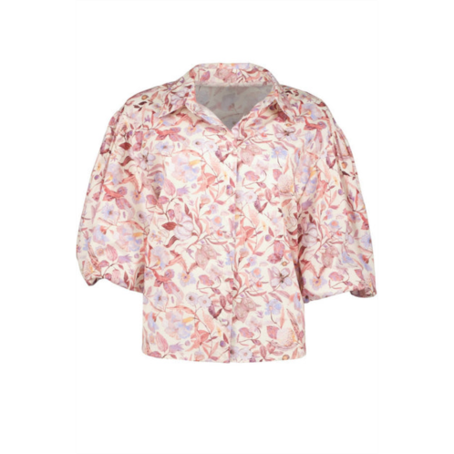 Bishop + young womens tyra puff sleeve top in fancy floral