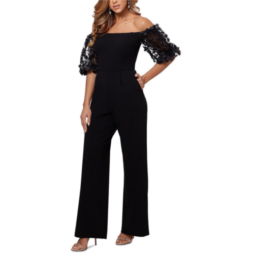 Xscape womens knit off-the-shoulder jumpsuit