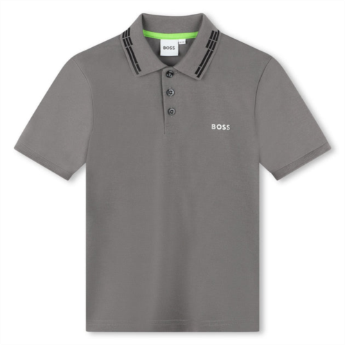 BOSS gray logo polo