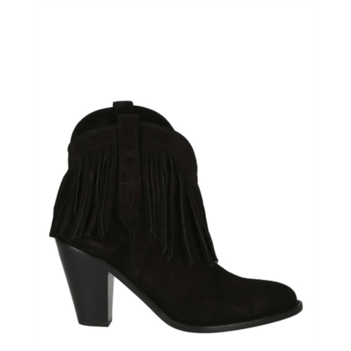 Saint Laurent western fringed ankle boots