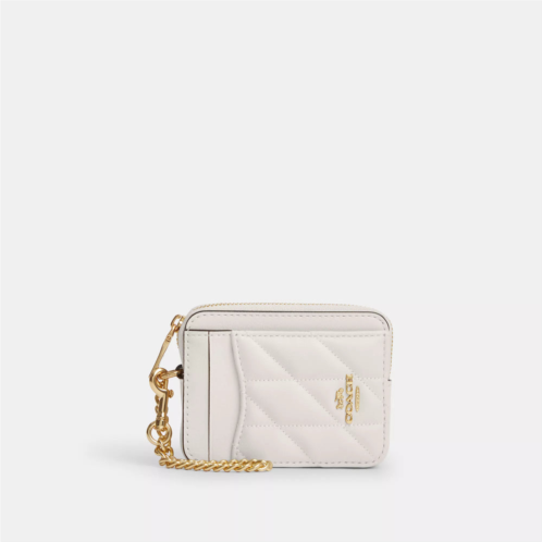 Coach Outlet zip card case with quilting