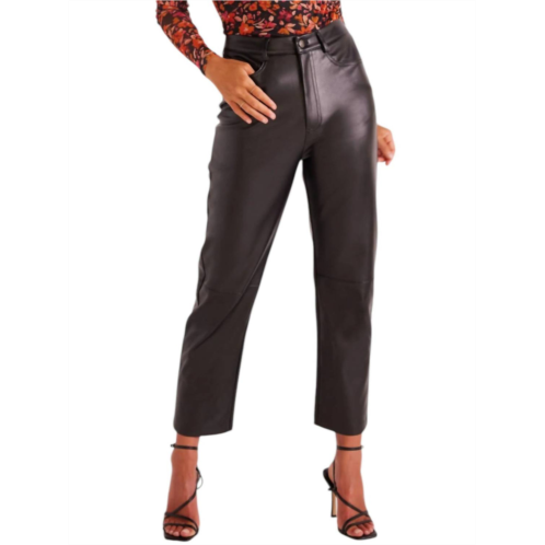 MINKPINK leena faux leather pants in black