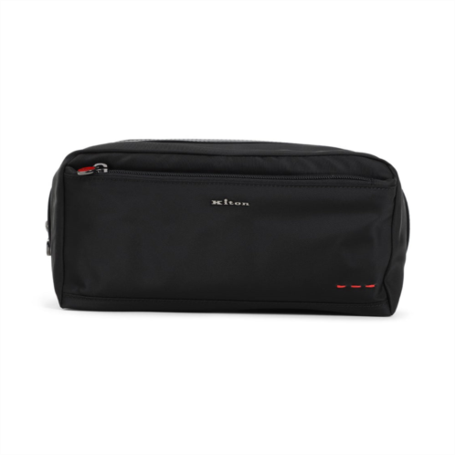 Kiton black polyamide pouch