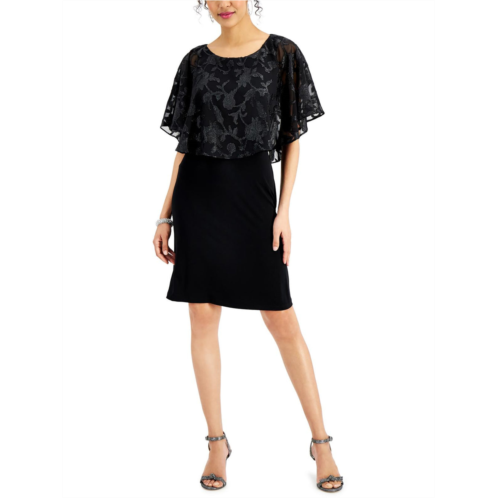 Connected Apparel womens applique midi cocktail and party dress