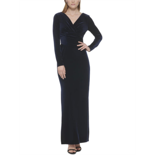 Eliza J womens velvet long evening dress