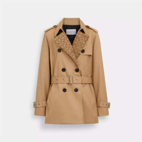 Coach Outlet signature lapel short trench