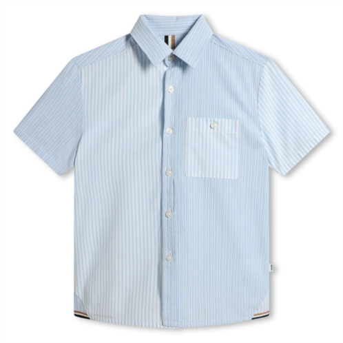 BOSS blue short sleeve shirt