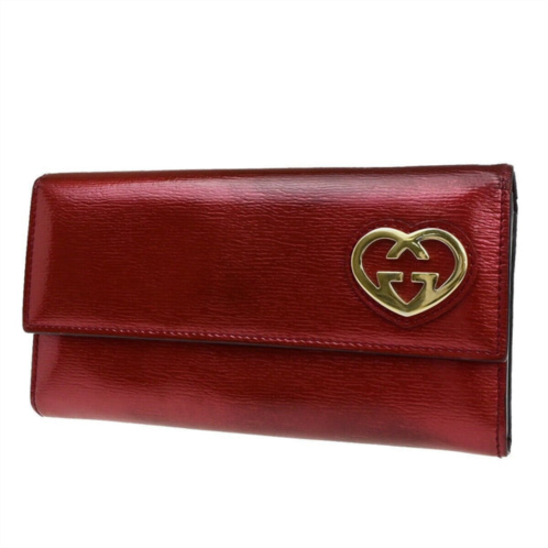 Gucci lovely heart patent leather wallet (pre-owned)