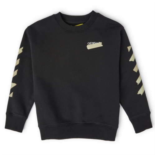 OFF WHITE black cotton sweatshirt