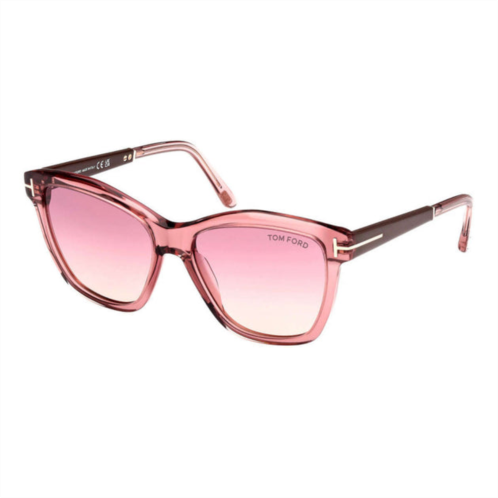 Tom Ford womens 54 mm shiny pink sunglasses