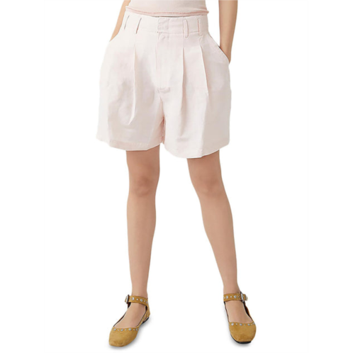 Free People calla womens pleated linen cargo shorts