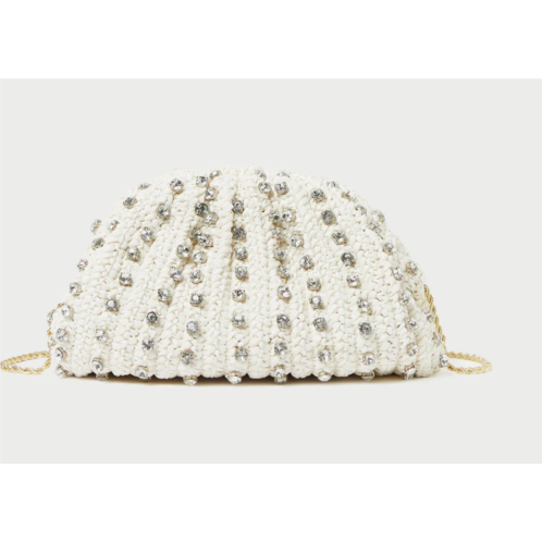 Loeffler Randall womens bailey dome clutch in white