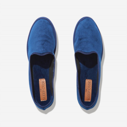 The Sleep Code luna velvet slipper in navy