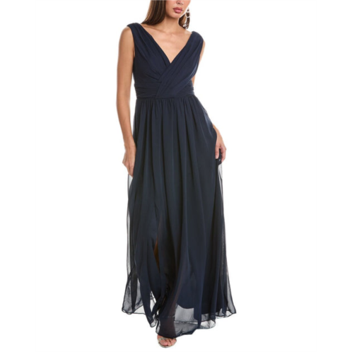 THE DESSY GROUP dessy collection draped chiffon maxi dress