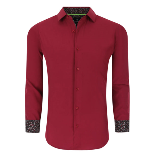 Tom Baine slim fit performance long sleeve solid button down