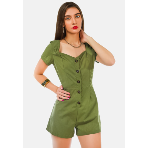 London Rag fair play button-up romper