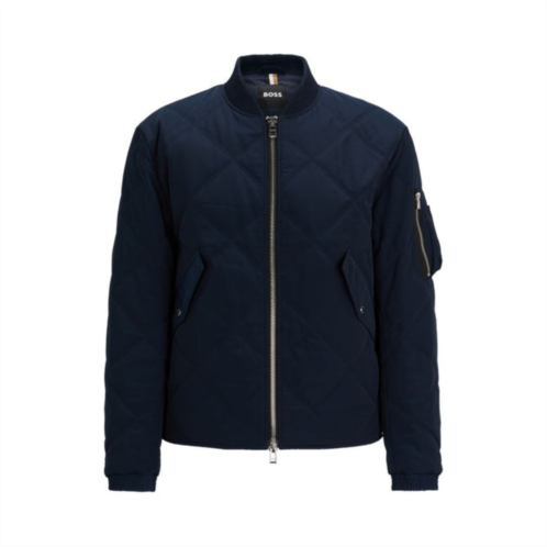 BOSS quilted regular-fit jacket with branded sleeve pocket