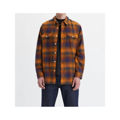 LEVI jackson worker overshirt jonty plaid in desert sun