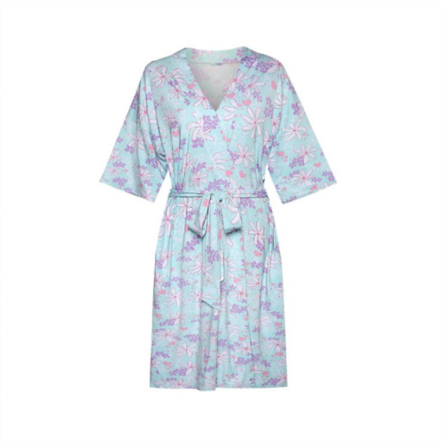 Coco Moon Hawaii tiare blooms mama robe in blue