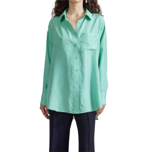 APIECE APART oversized button down shirt in patina green