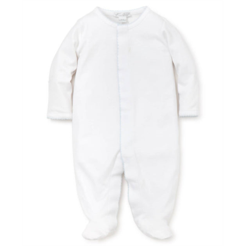 Kissy Kissy kids cotton footie in white/blue