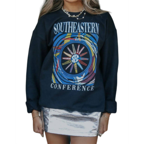 CHARLIE SOUTHERN sec band pinwheel sweatshirt in black