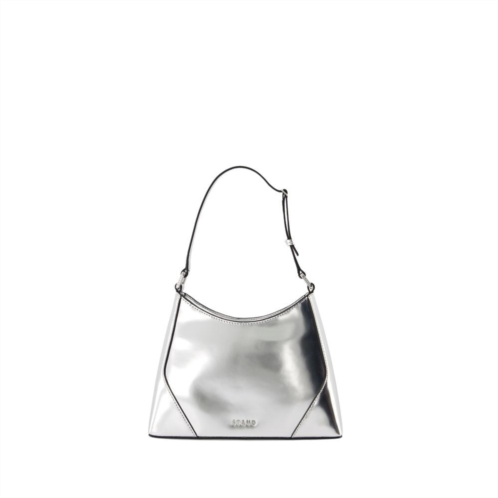 Staud linda shoulder bag - leather - silver