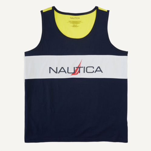 Nautica mens big & tall mesh tank with logo print