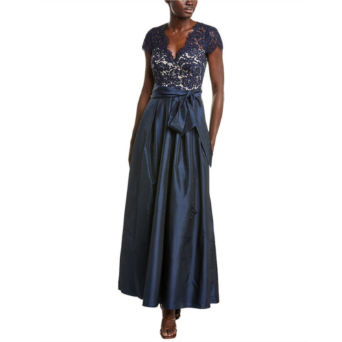 Eliza J taffeta & lace gown