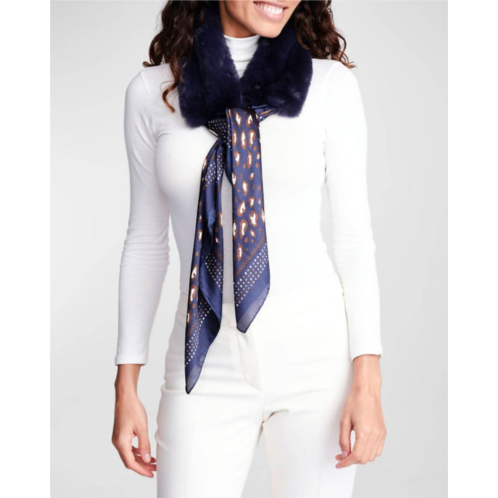 Pia Rossini maxine scarf in navy