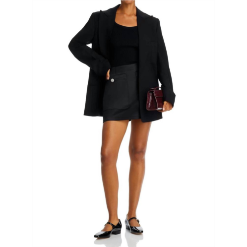 FRENCH CONNECTION carey satin skirt in black