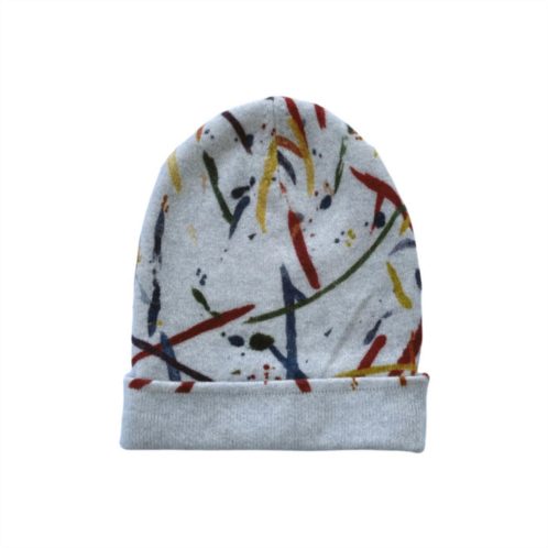 Autumn Cashmere cashmere paint splatter beanie in sleet