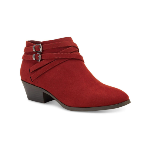 Style & Co. willow womens microfiber block heel ankle boots