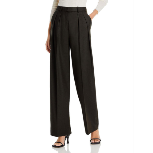 Theory womens pleated wool dress pants