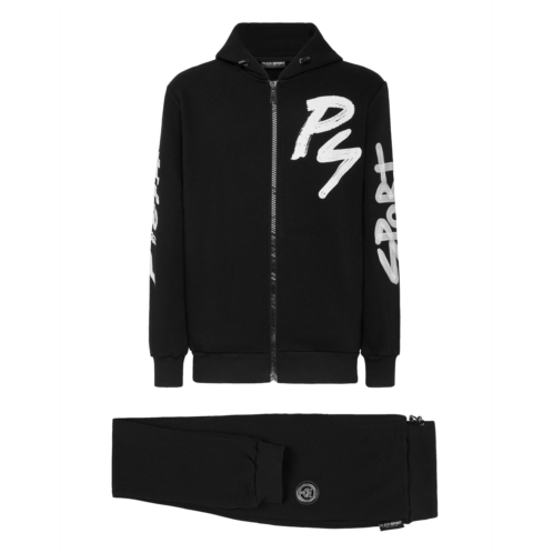 PLEIN SPORT tracksuit: hoodie+jogging pants stencil tiger street fighter