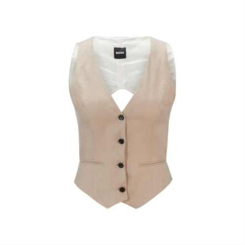 BOSS slim-fit waistcoat with cut-out back